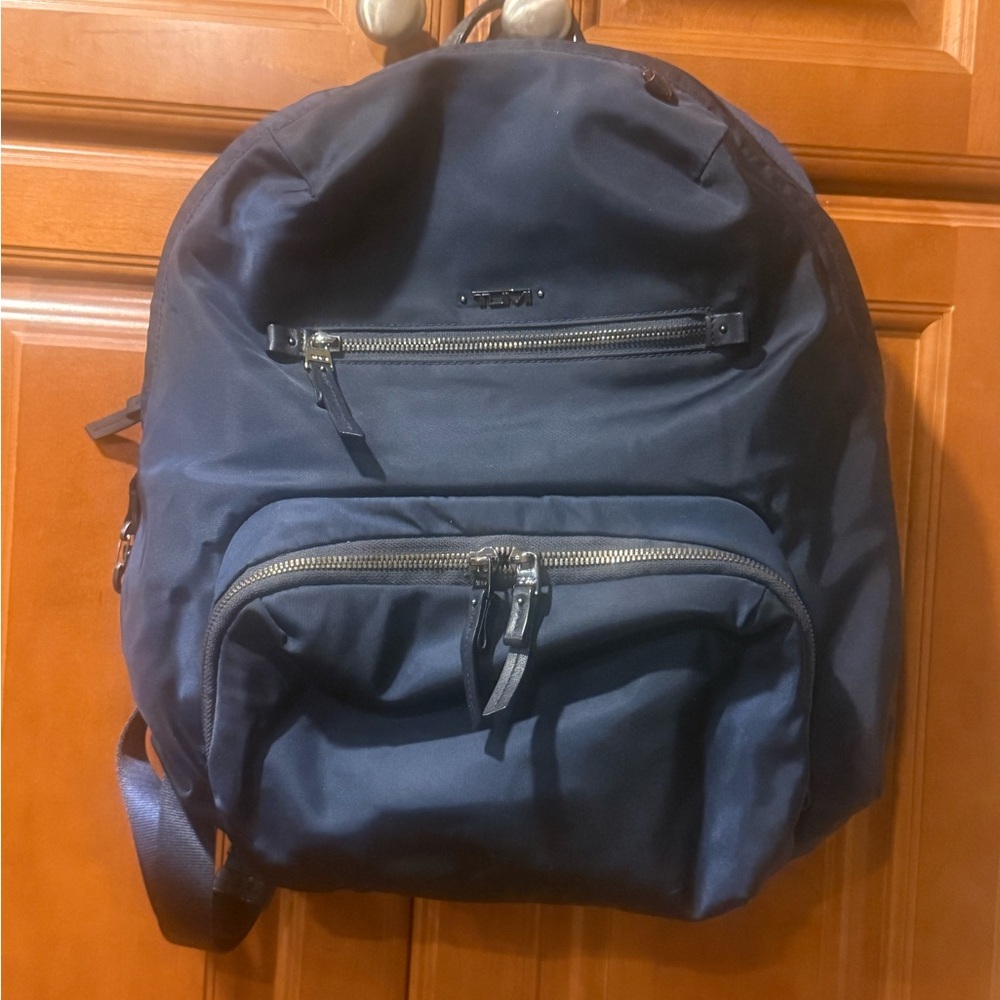 TUMI Voyageur Navy Blue Nylon Backpack Bag